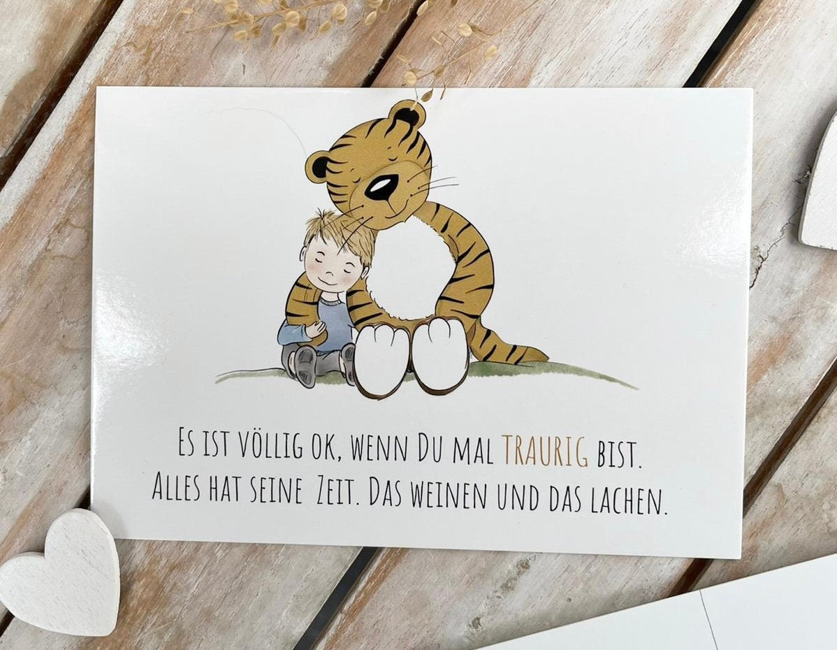 Trost-Tiger Armband "Tatze" und Postkarte
