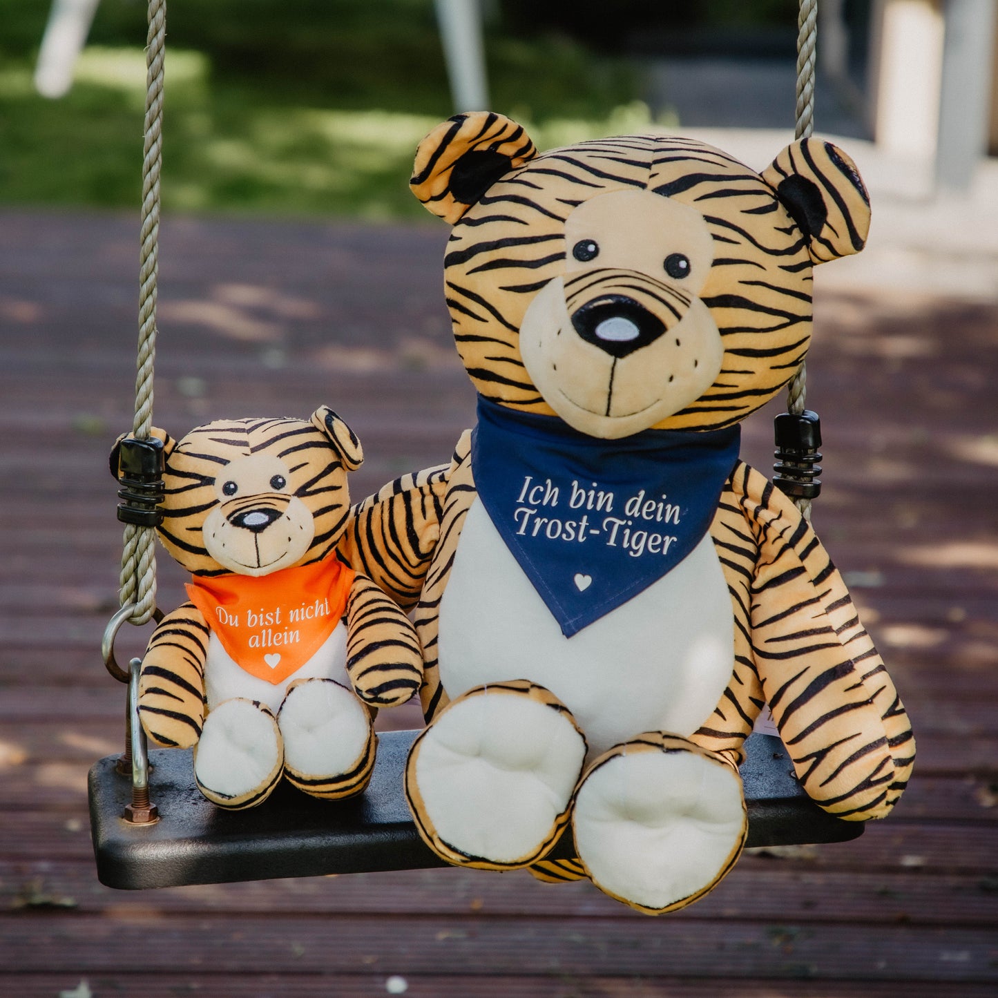 Trost-Tiger und Trostina Kuscheltier-Duo