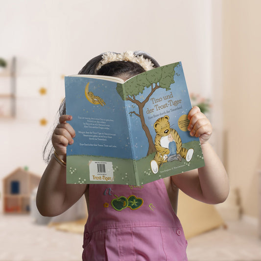 Kleines Trost-Tiger Kinderbuch-Paket mit Halstuch