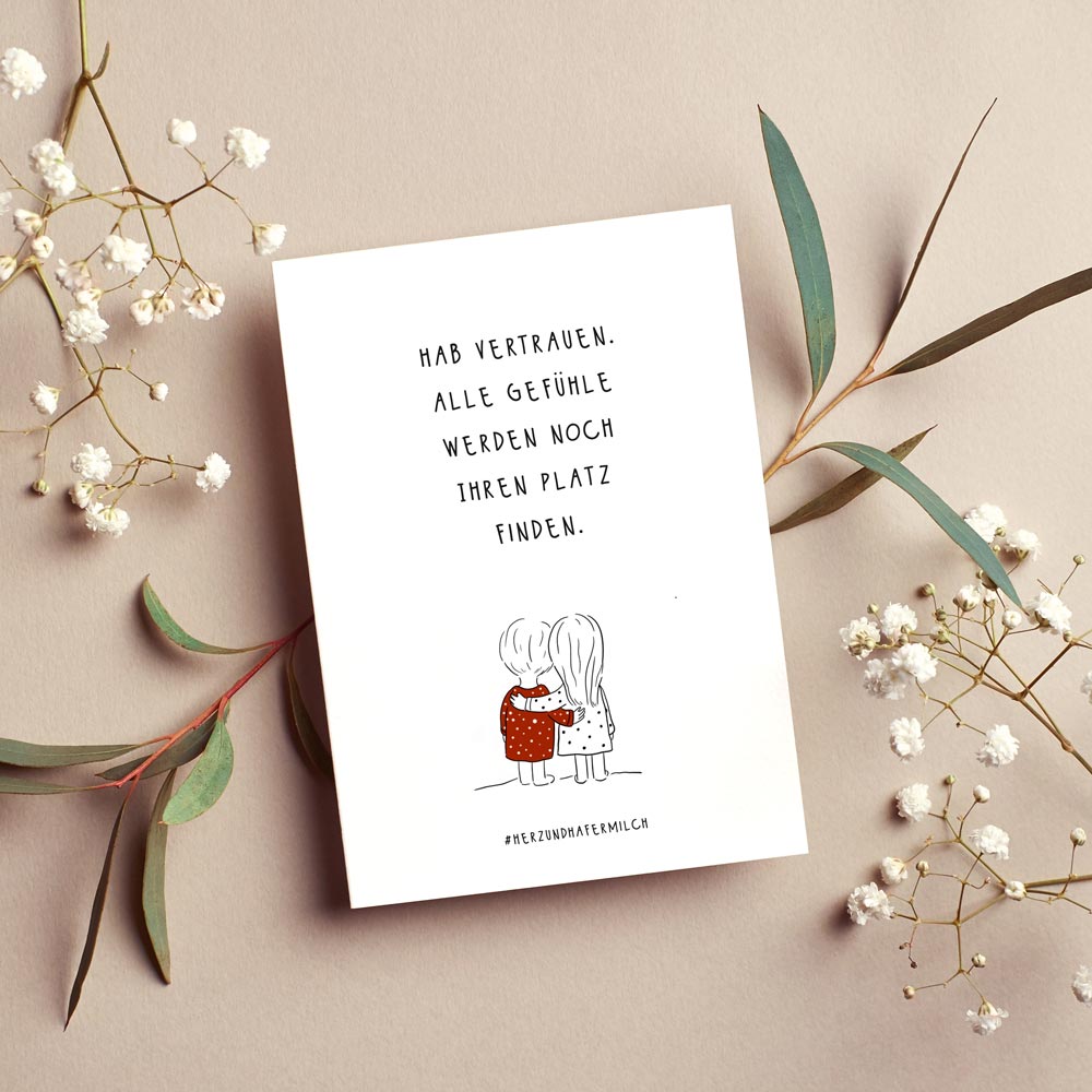 Herz-und-Hafermilch Postkarten-Edition – Mutmachende Grüße mit Herz