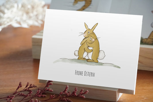 Osteredition: Trost-Tiger Postkarte "Frohe Ostern"