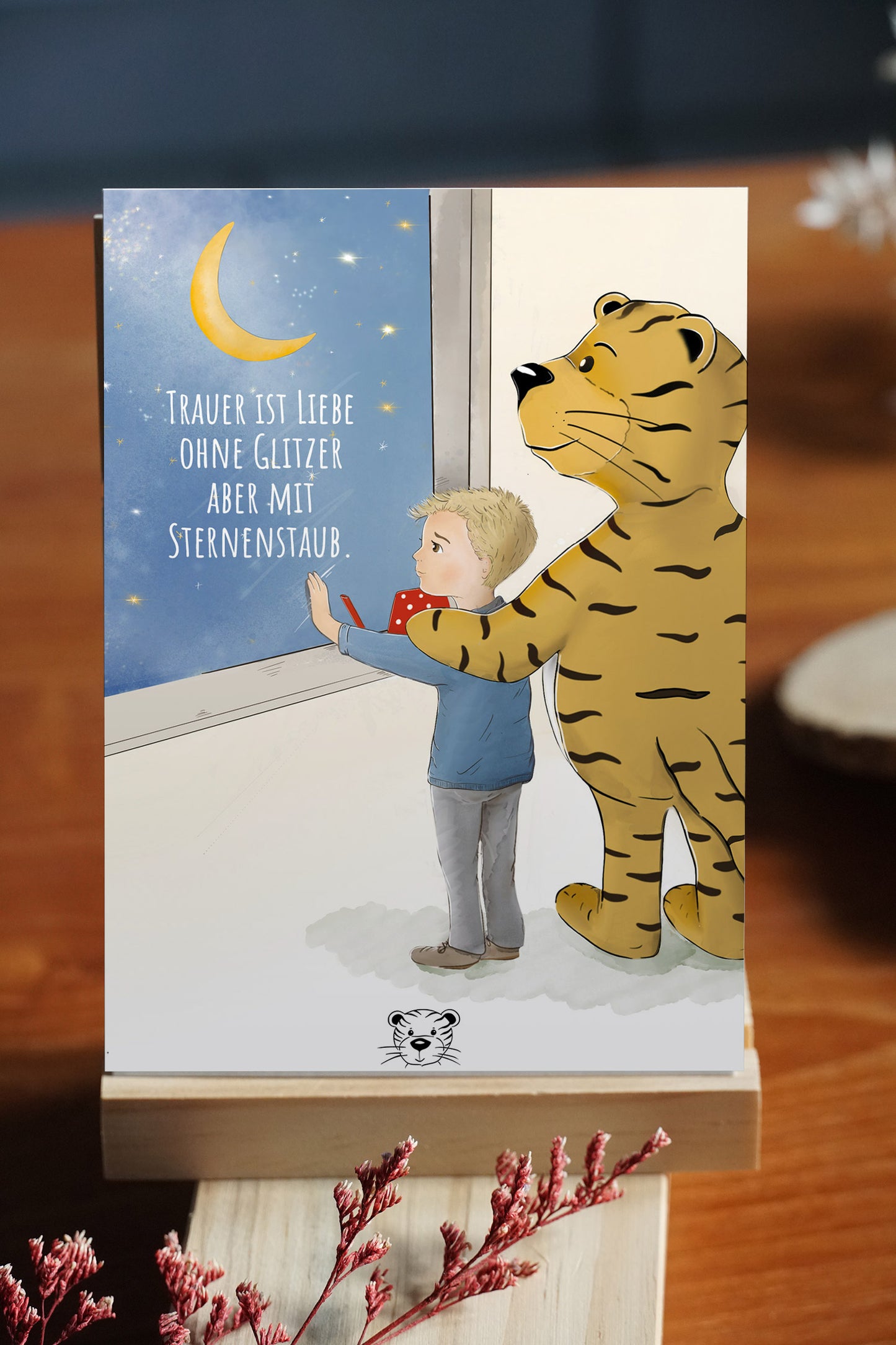 Das Trost-Tiger Kinderbuch plus Poster und Postkarten: Eine Reise durch das Trauerland