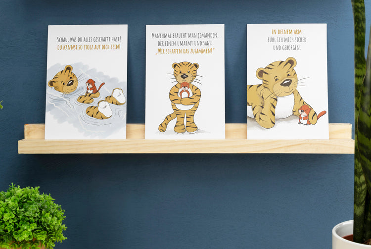 Spare über 50%: Trost-Tiger Postkarten-Sets