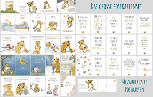 Das riesengroße 40-teilige Trost-Tiger Postkarten-Set - Versandkostenfrei!