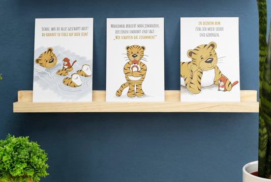 Das kleine Biber Baldwin Postkarten-Set (3 zauberhafte Mutmacher-Postkarten)