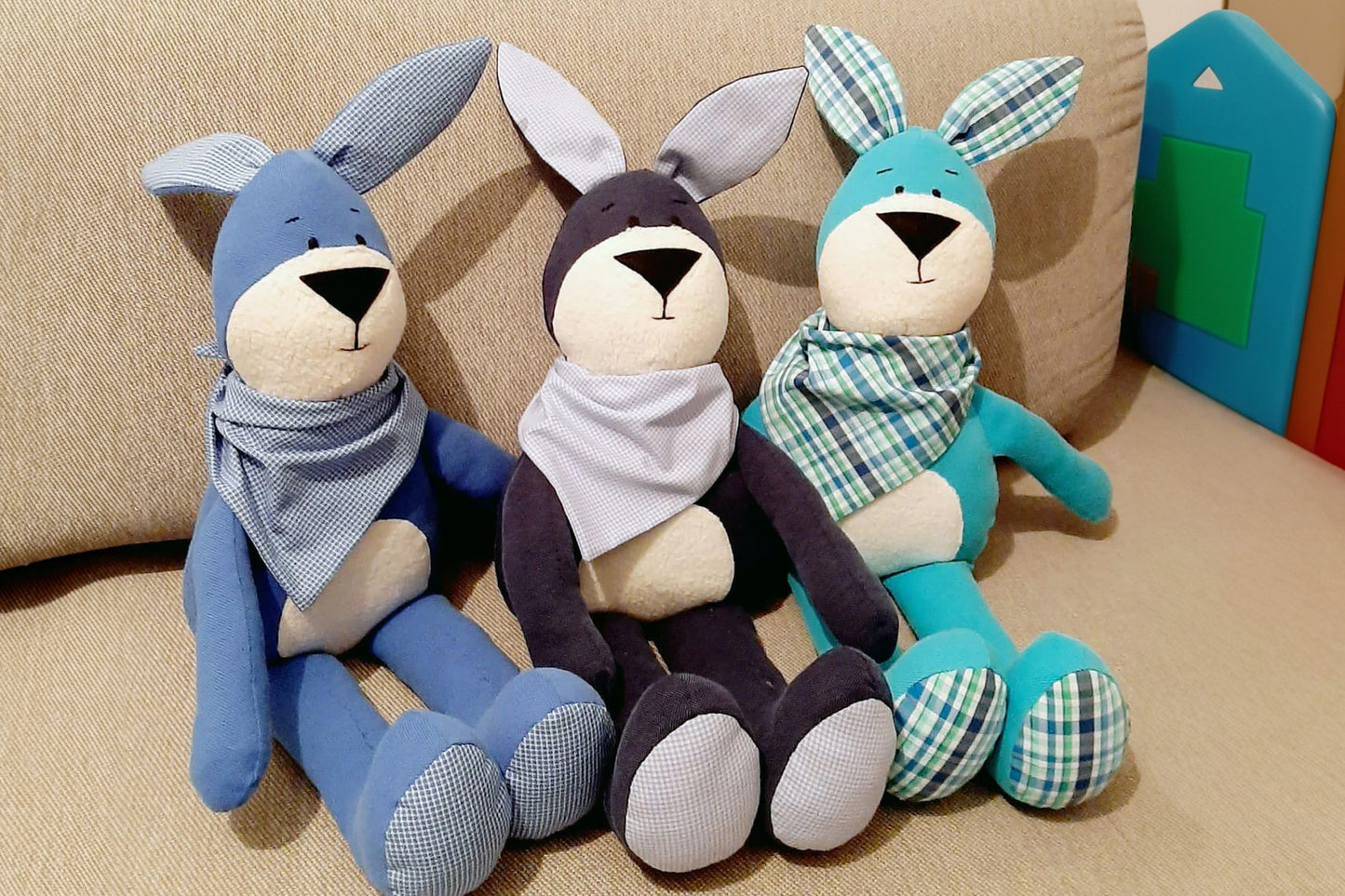 Dein persönlicher Erinnerungs-Hase, 40 cm, Trauerkuscheltier zum Trösten