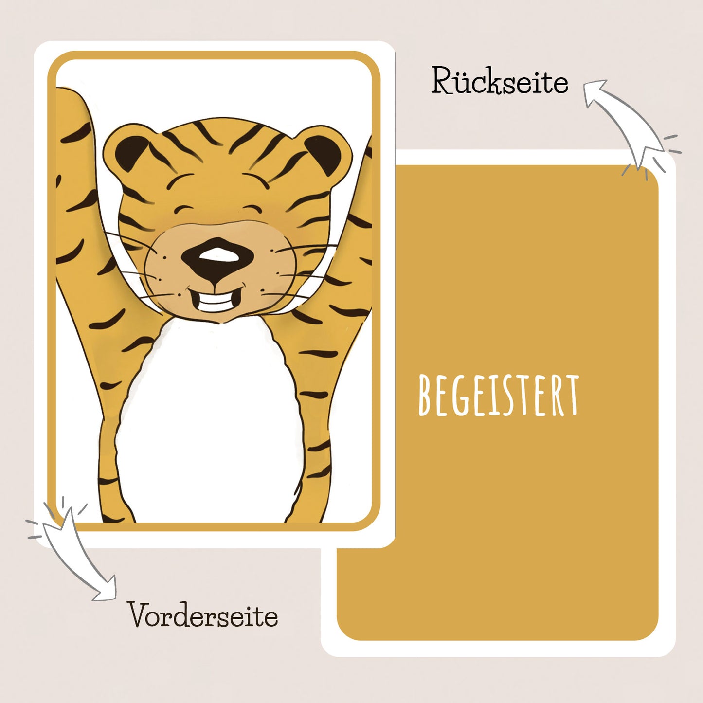 Trost-Tiger Gefühlskarten, 32 Karten, mit Übungen und Impulsen