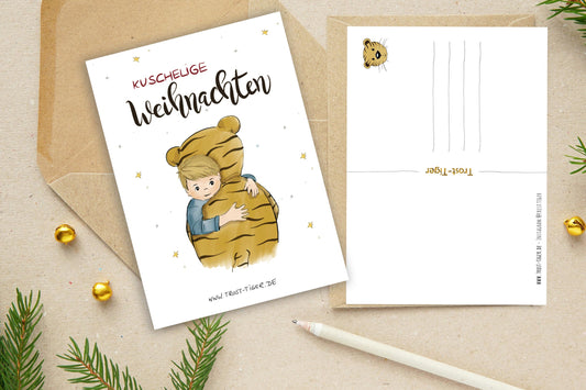 Postkarte mit Spruch "Kuschelige Weihnachten"