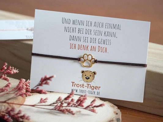 Trost-Tiger Armband mit Echtschmuck Anhänger "Tatze"