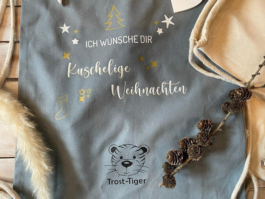 Trost-Tiger Stoffbeutel / Rucksack mit Kordelzug